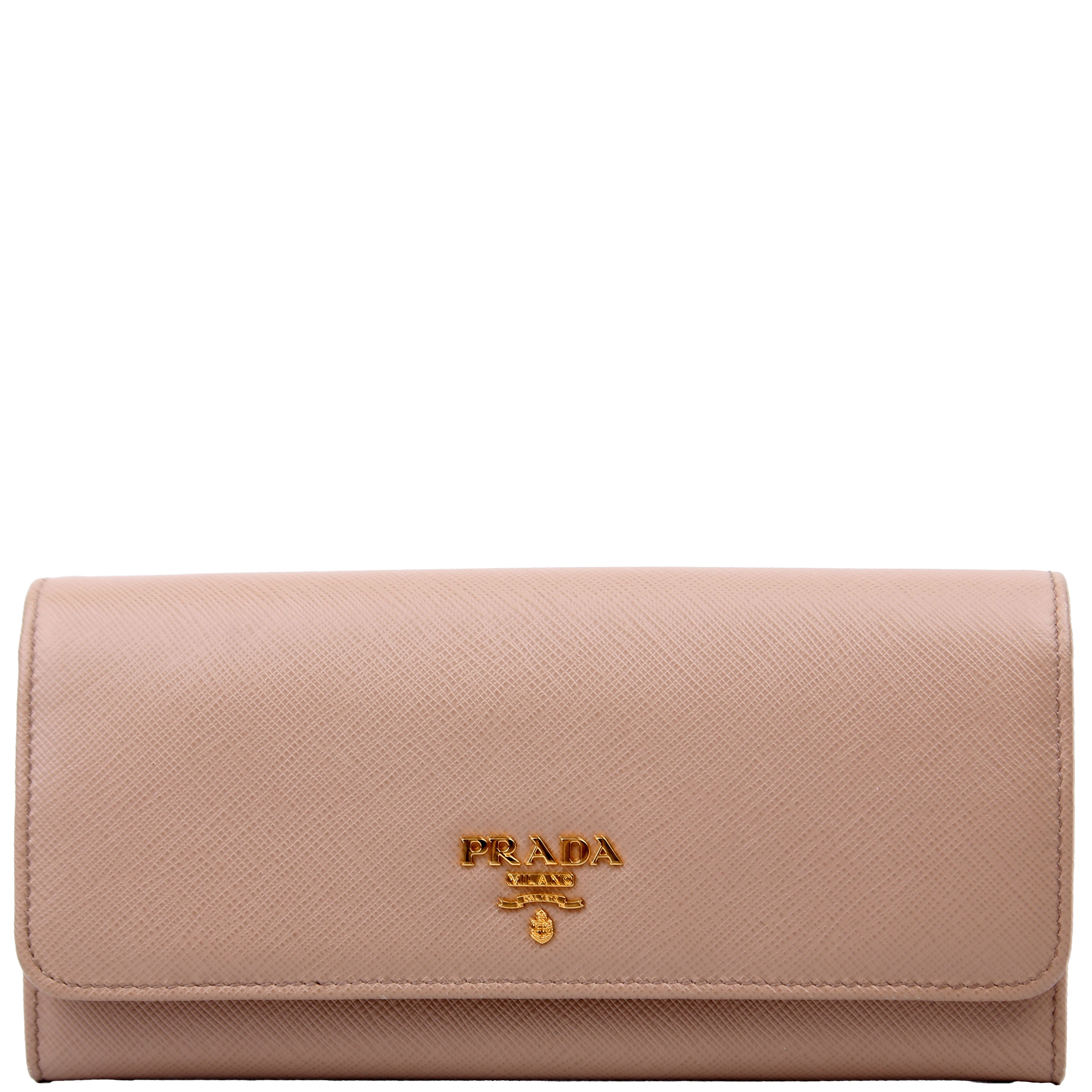 Saffiano Chain Wallet Tan