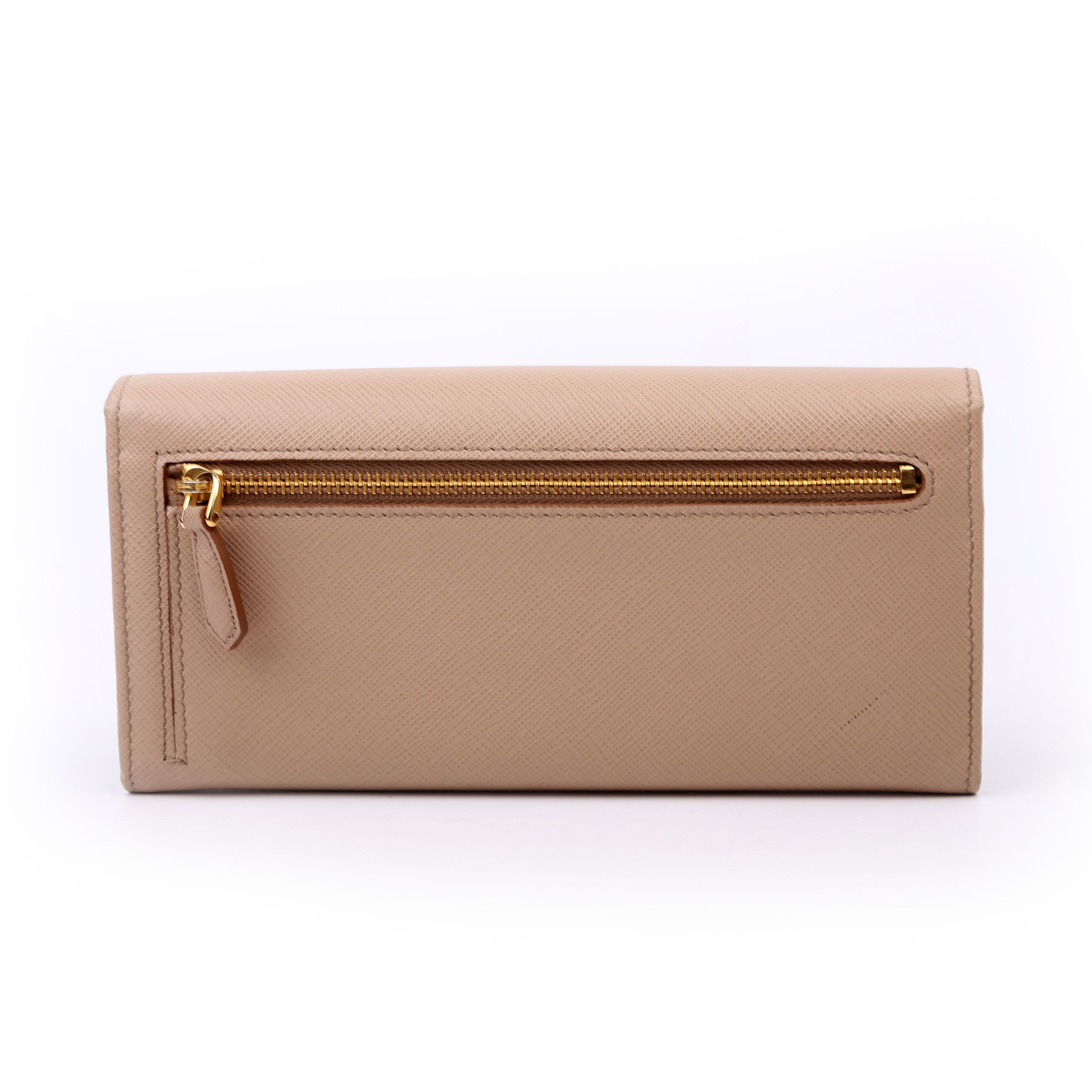 Saffiano Chain Wallet Tan