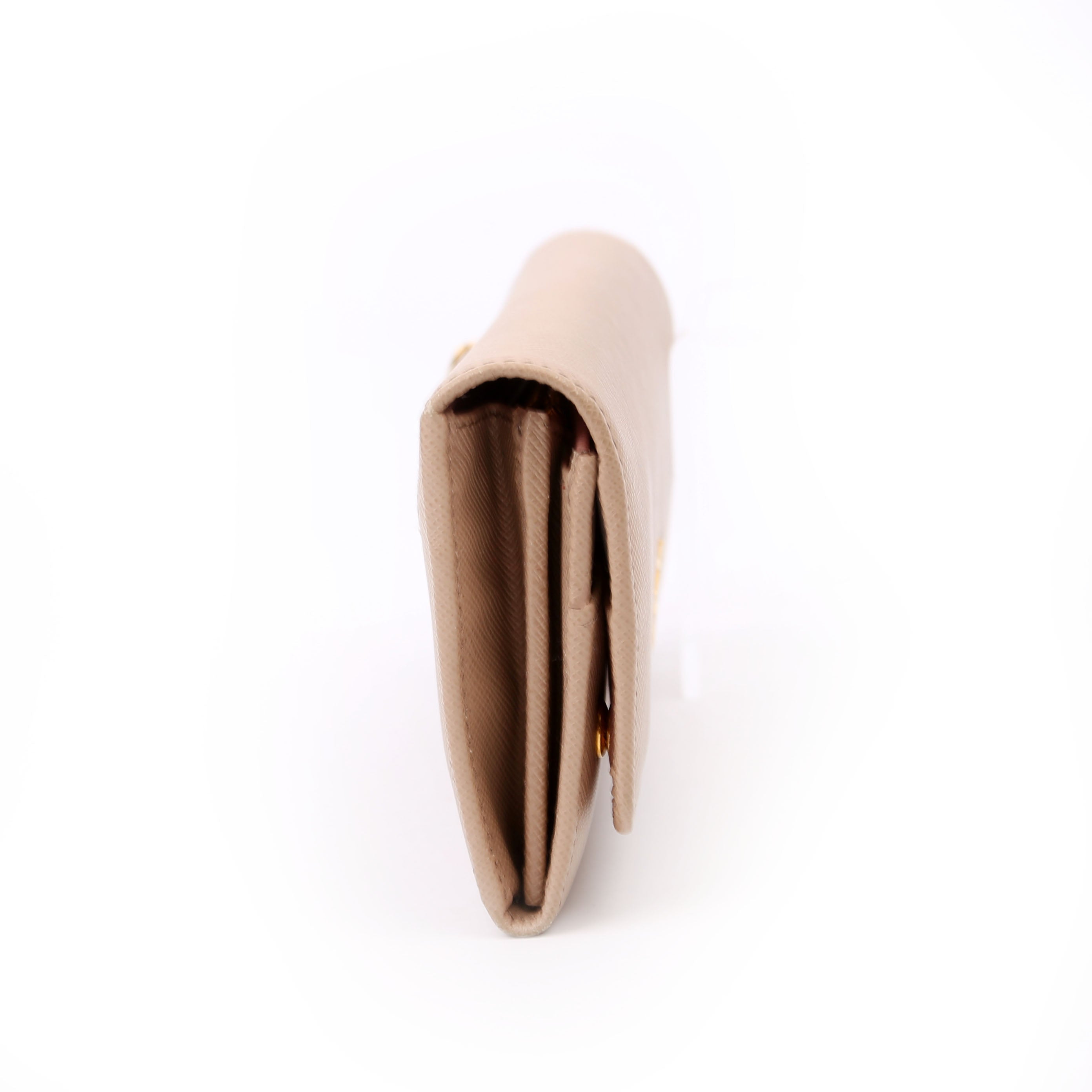 Saffiano Chain Wallet Tan