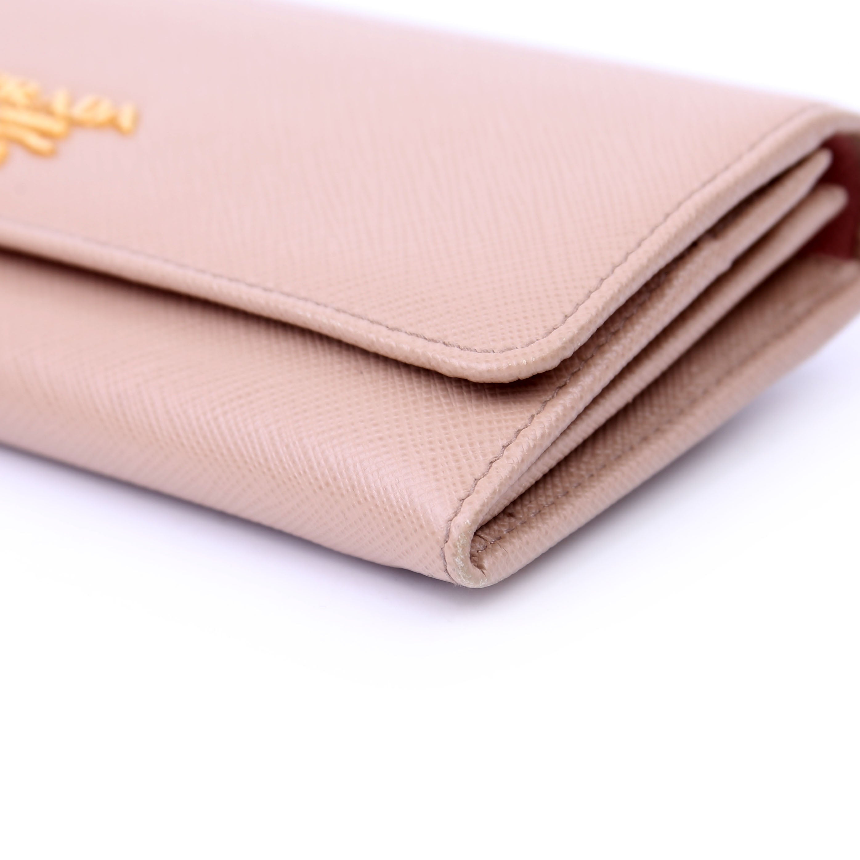 Saffiano Chain Wallet Tan