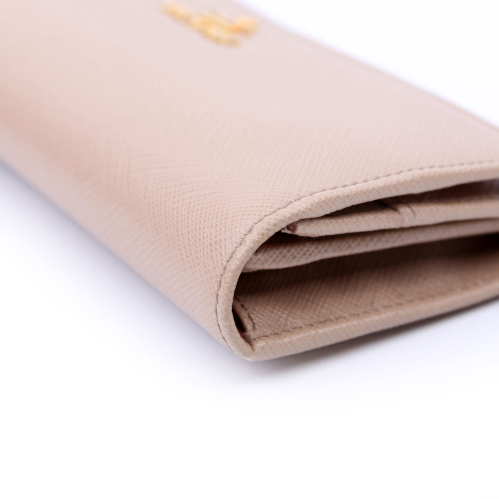 Saffiano Chain Wallet Tan