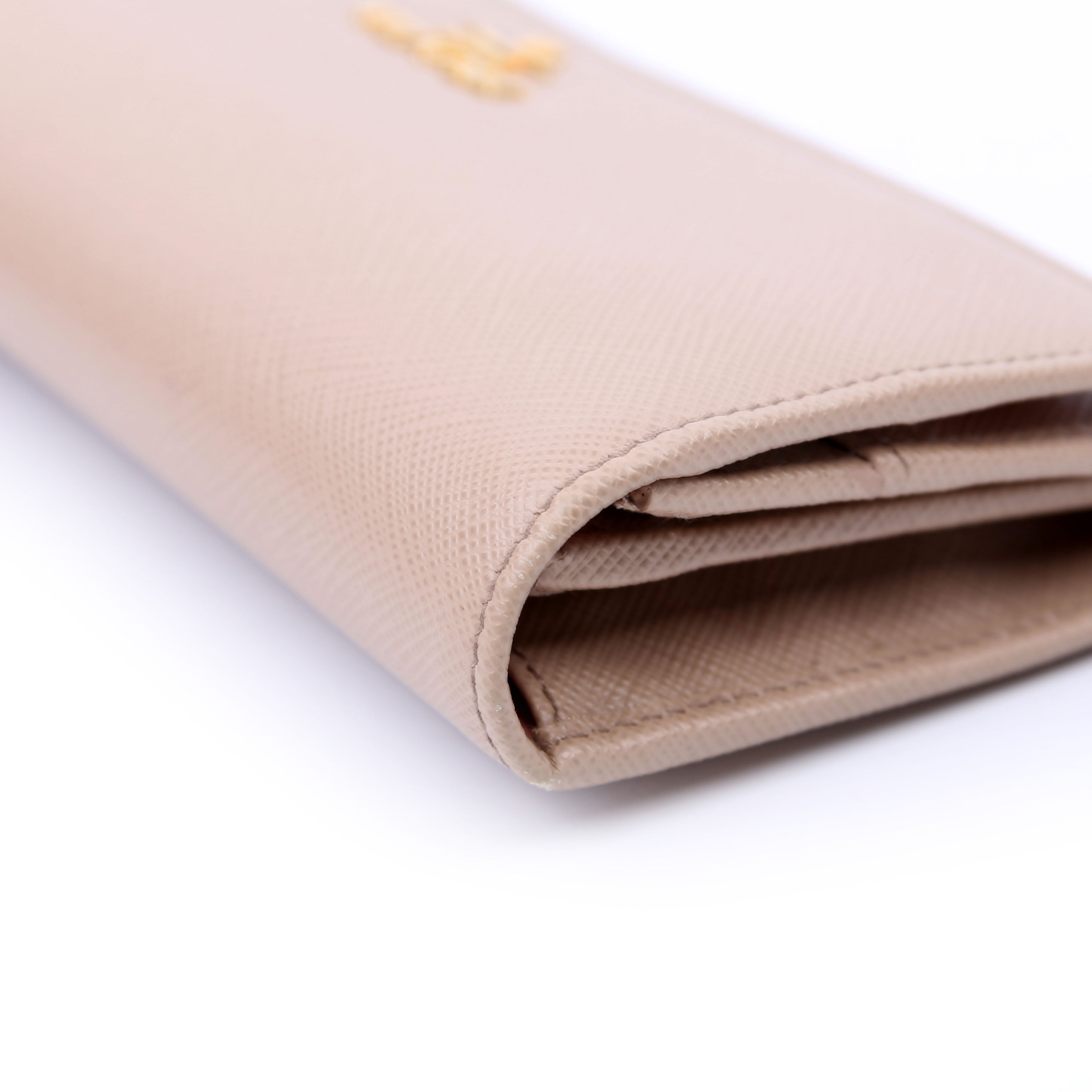 Saffiano Chain Wallet Tan