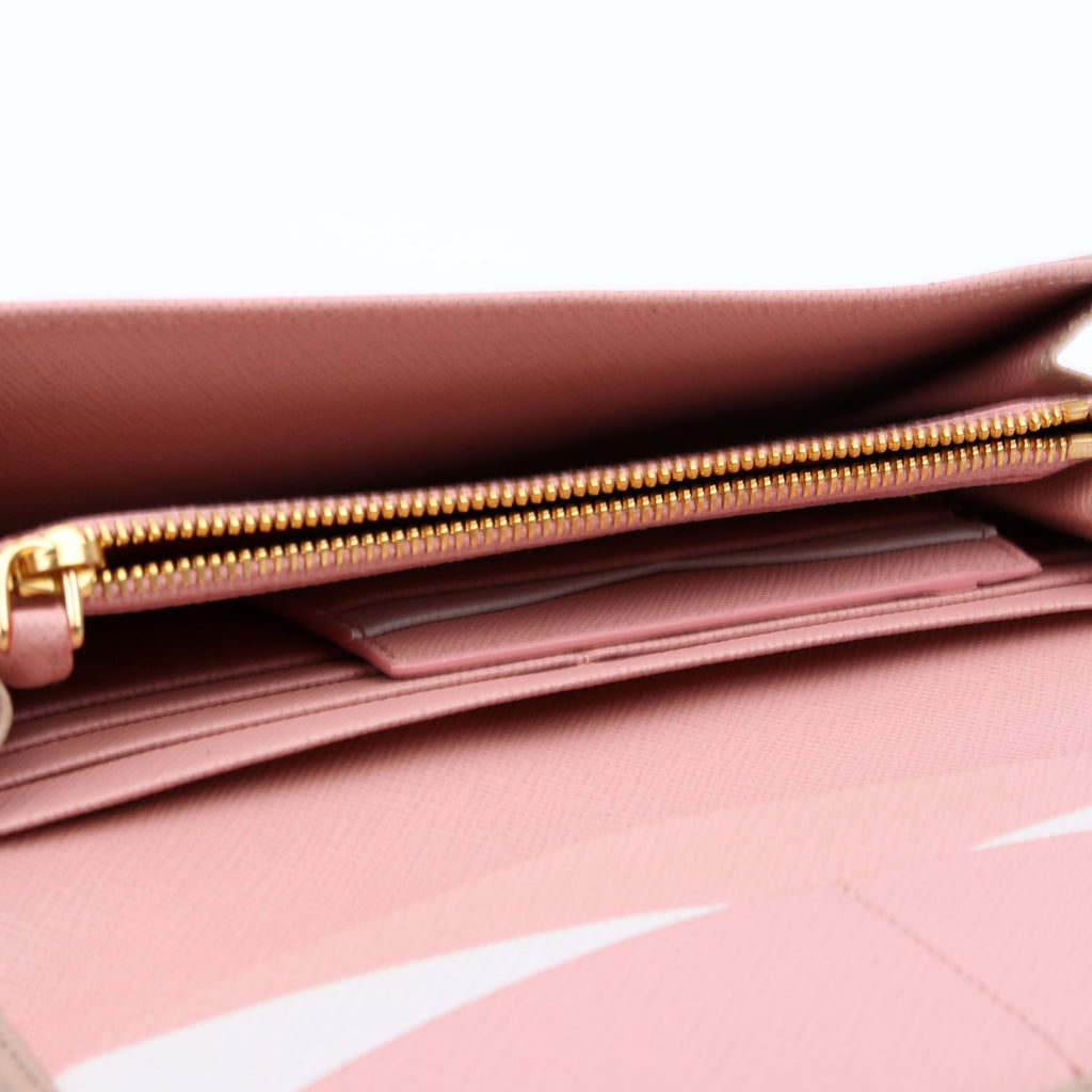 Saffiano Chain Wallet Tan