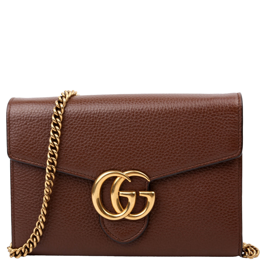 401232 Marmont Chain Wallet Brown