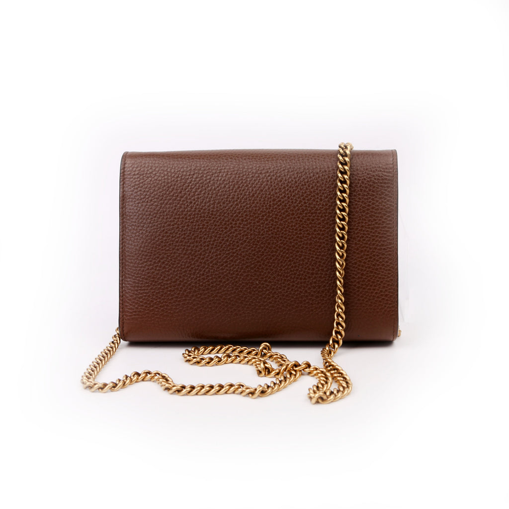 401232 Marmont Chain Wallet Brown