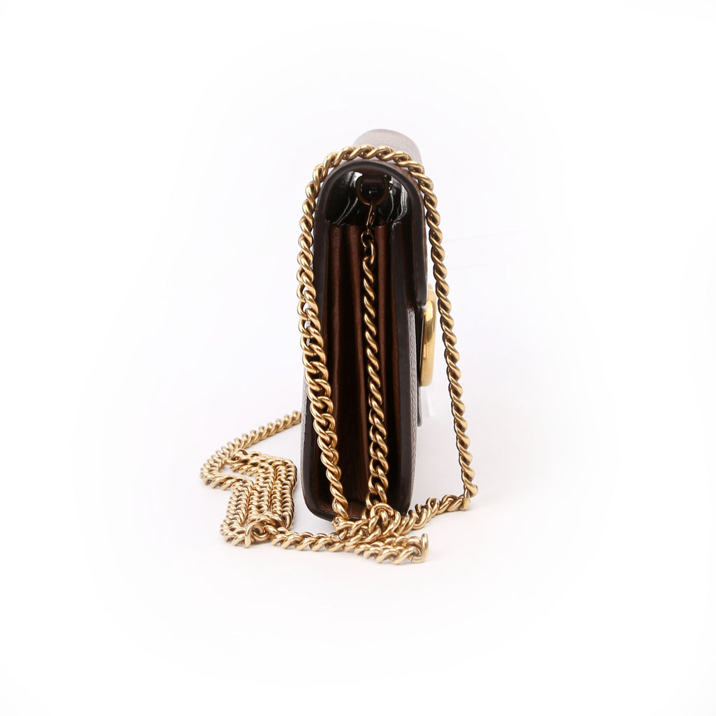 401232 Marmont Chain Wallet Brown