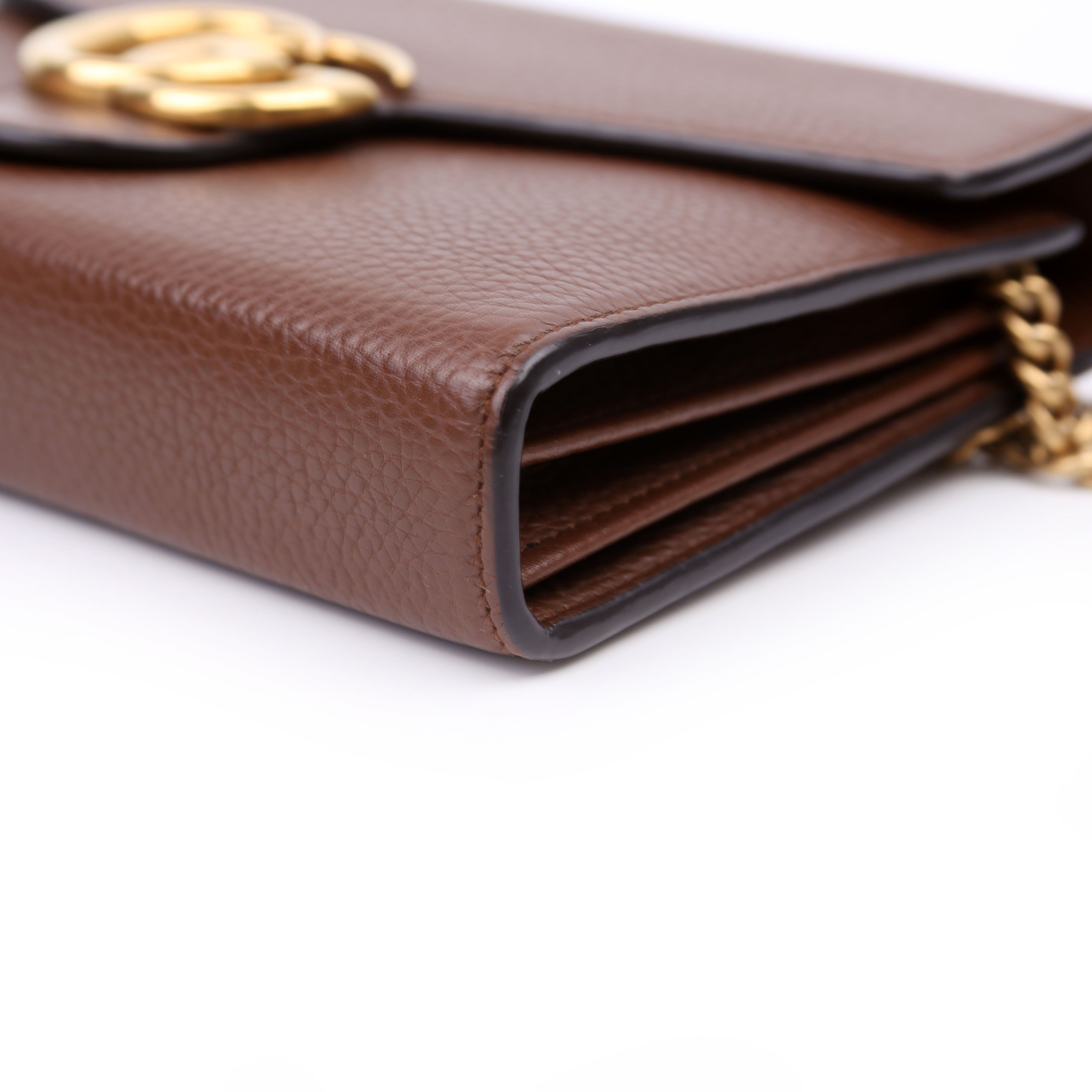 401232 Marmont Chain Wallet Brown
