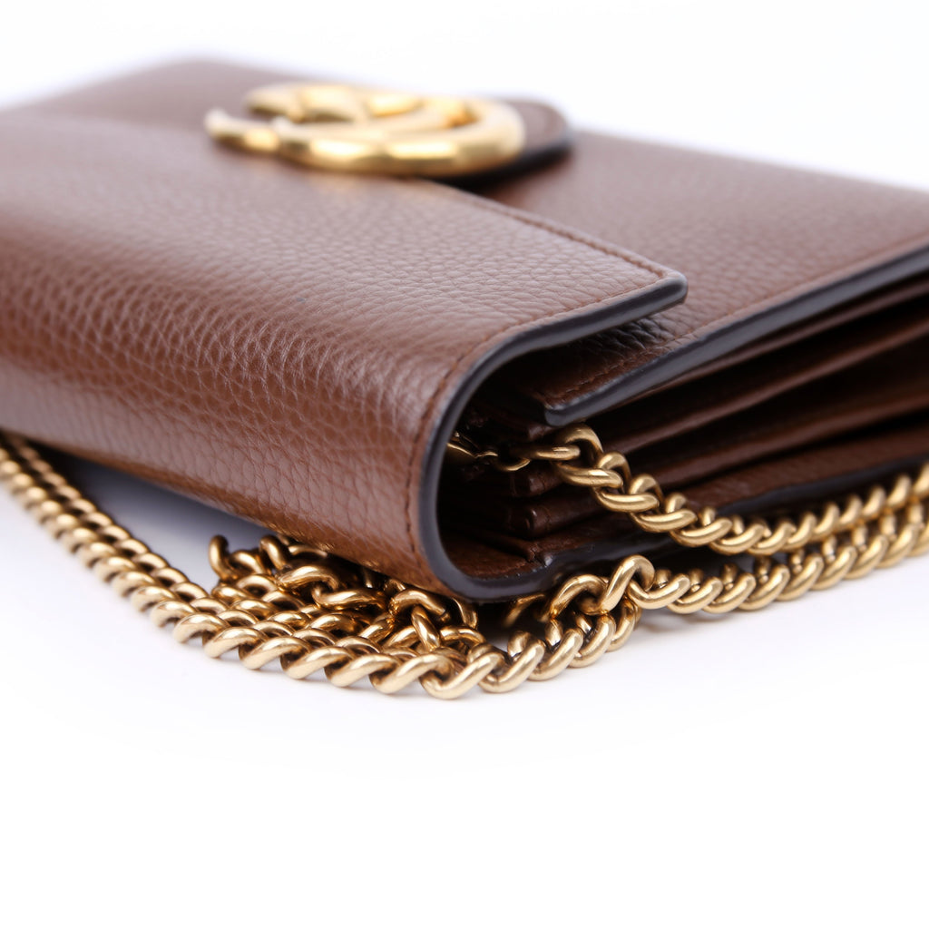 401232 Marmont Chain Wallet Brown