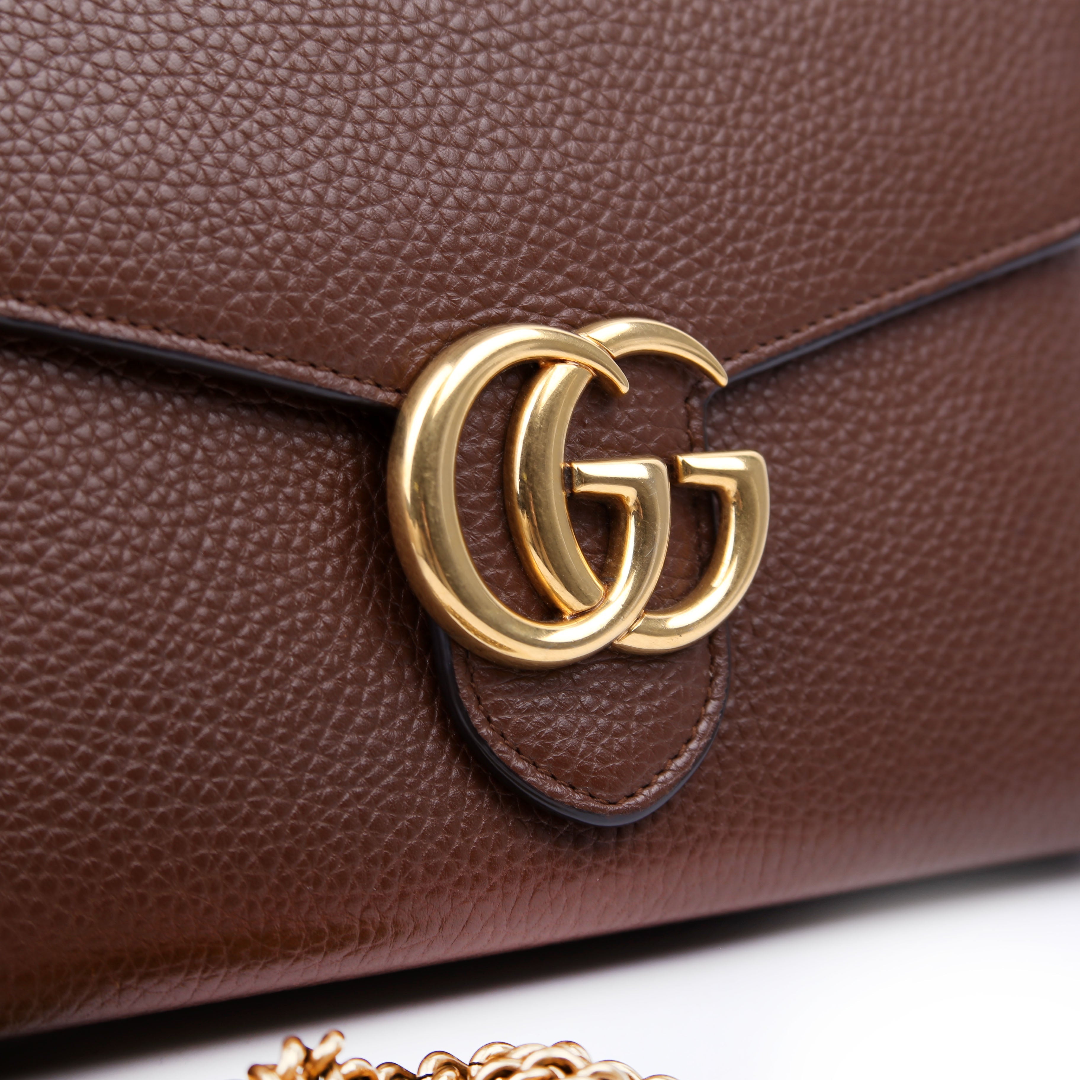 401232 Marmont Chain Wallet Brown