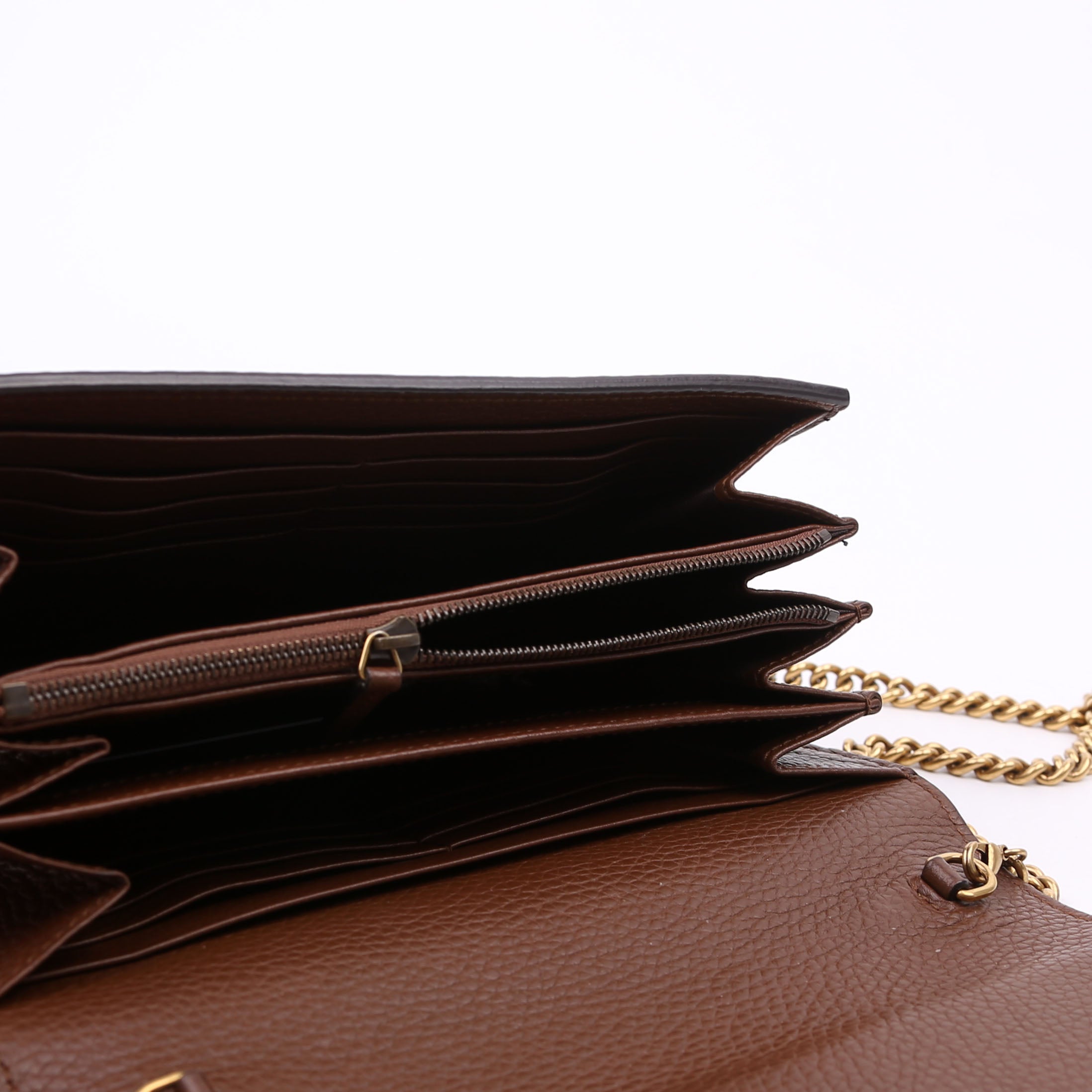 401232 Marmont Chain Wallet Brown
