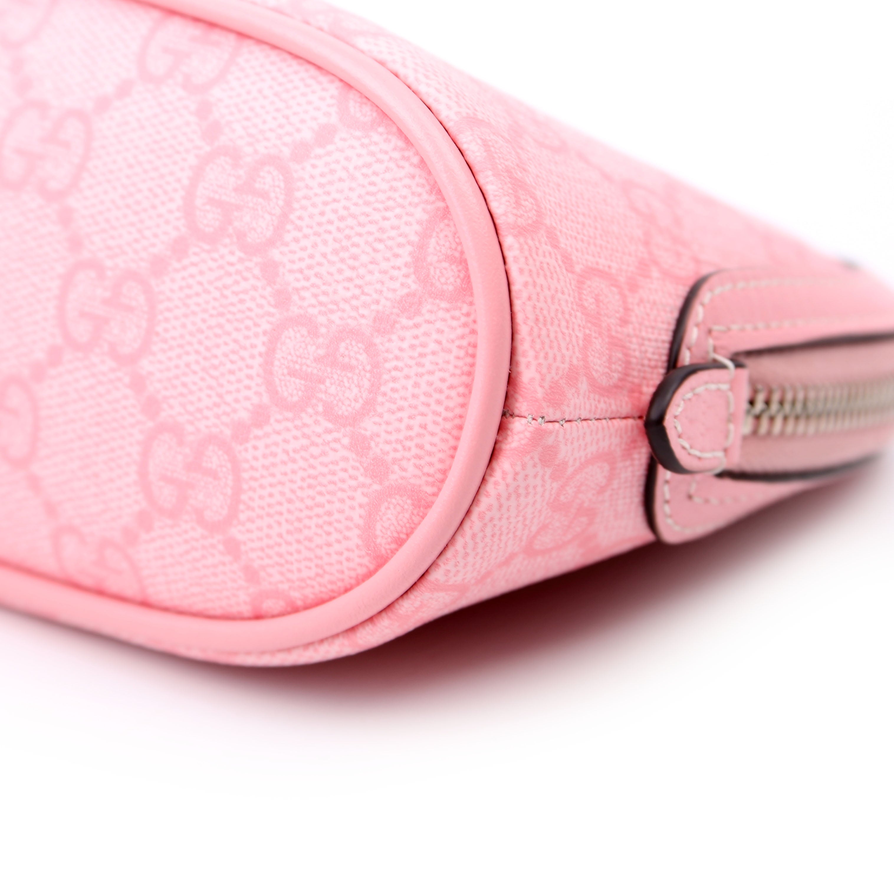 625551 Ophidia GG Supreme Large Cosmetic Case Pink