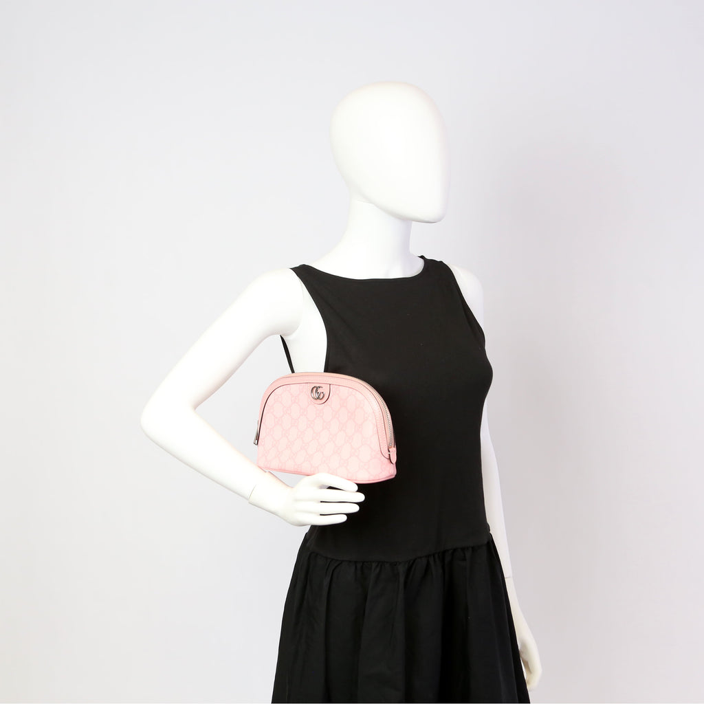 625551 Ophidia GG Supreme Large Cosmetic Case Pink