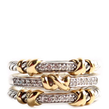 Petite Helena Wrap Three Row 925/750/Diamonds Size 6