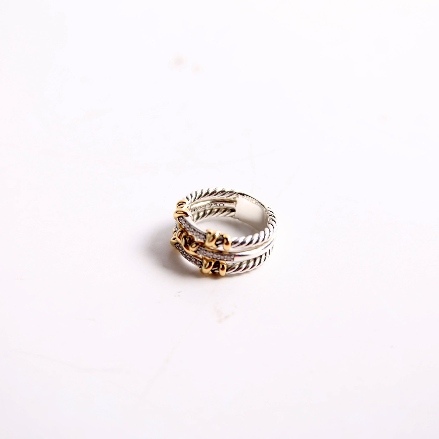 Petite Helena Wrap Three Row 925/750/Diamonds Size 6