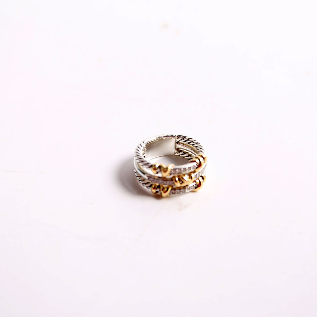Petite Helena Wrap Three Row 925/750/Diamonds Size 6