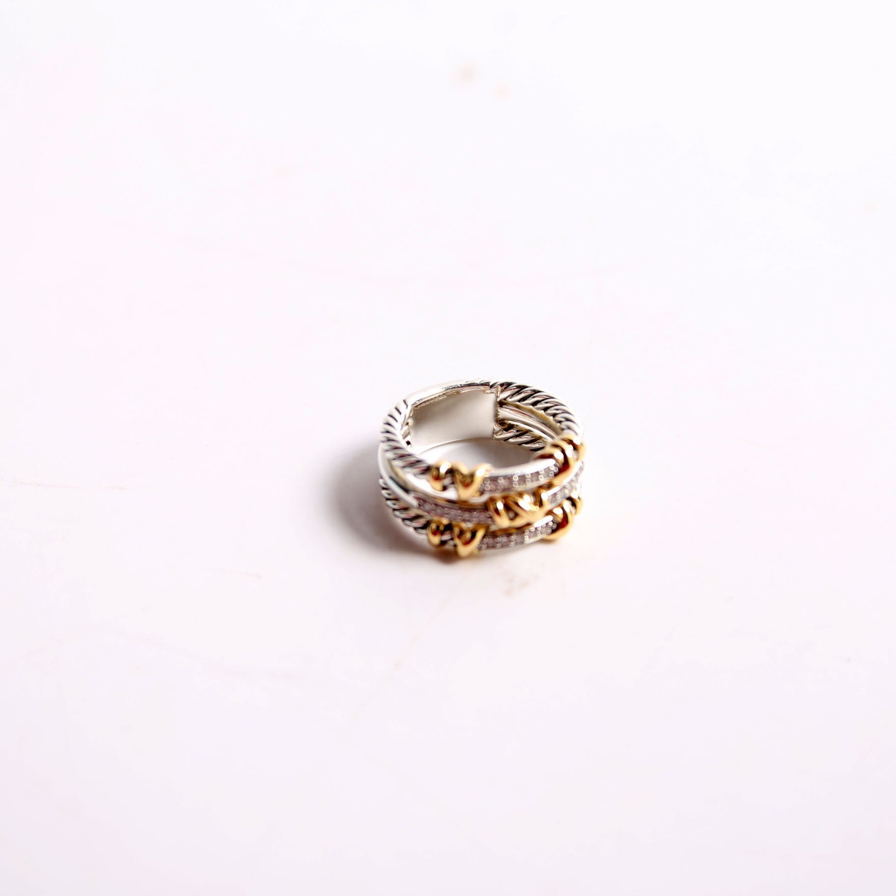 Petite Helena Wrap Three Row 925/750/Diamonds Size 6