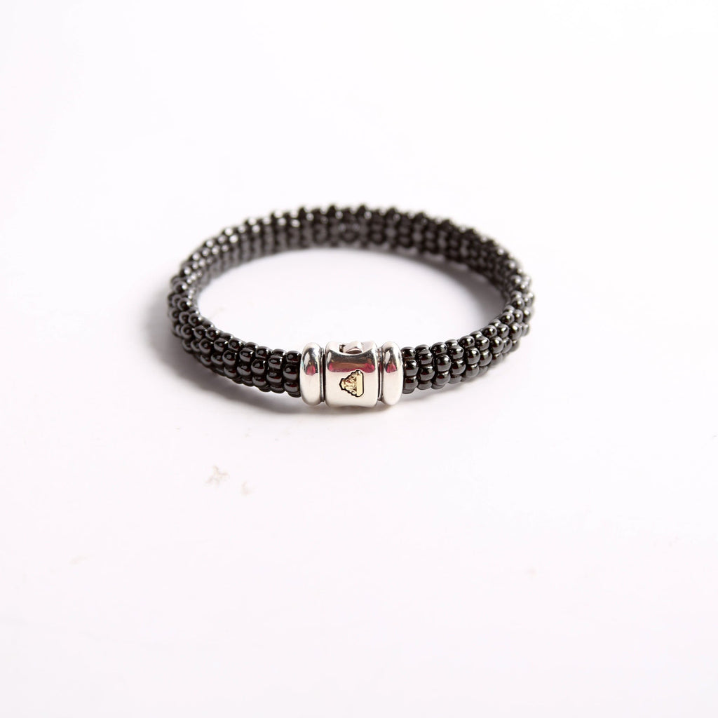 Black Caviar Ceramic Beaded 9MM 925