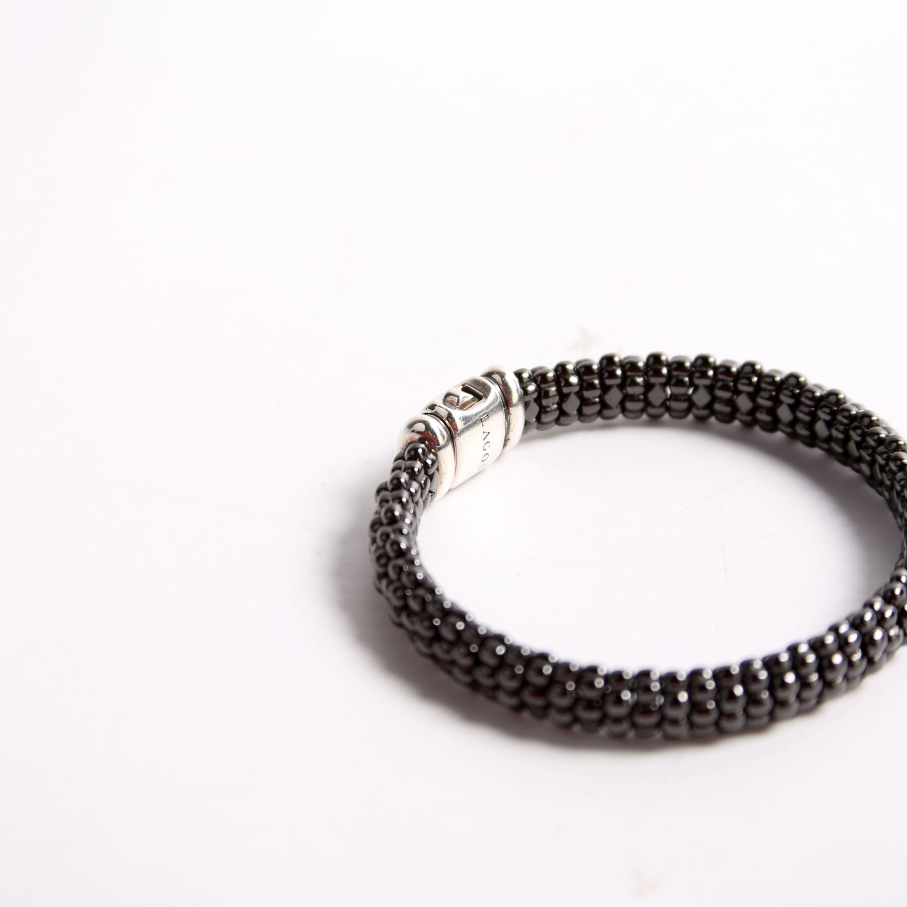 Black Caviar Ceramic Beaded 9MM 925