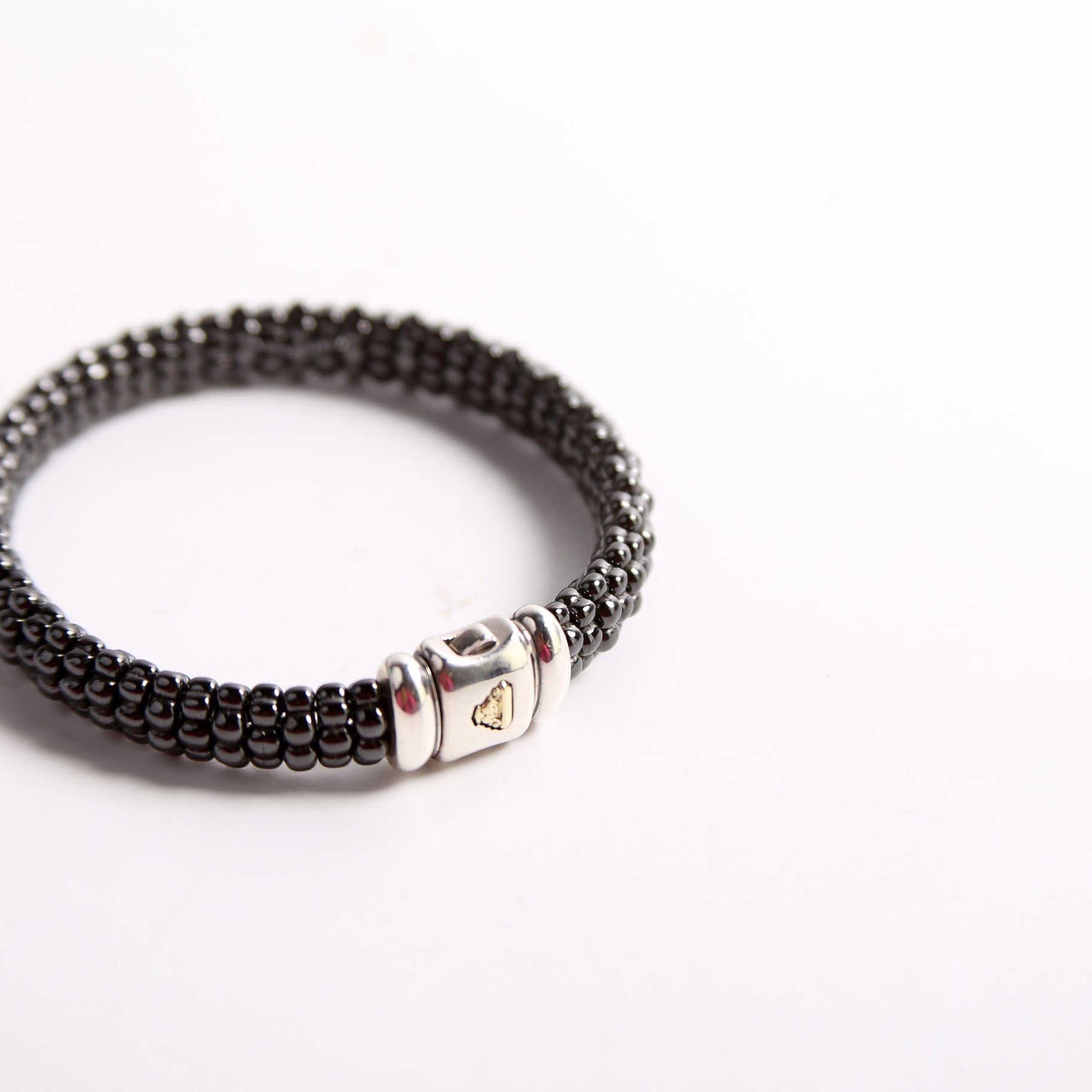 Black Caviar Ceramic Beaded 9MM 925