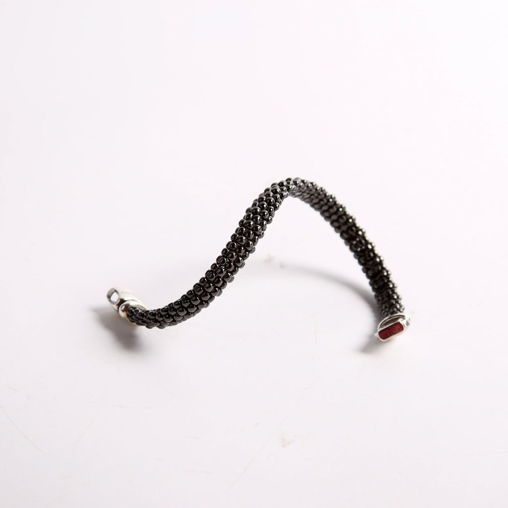 Black Caviar Ceramic Beaded 9MM 925