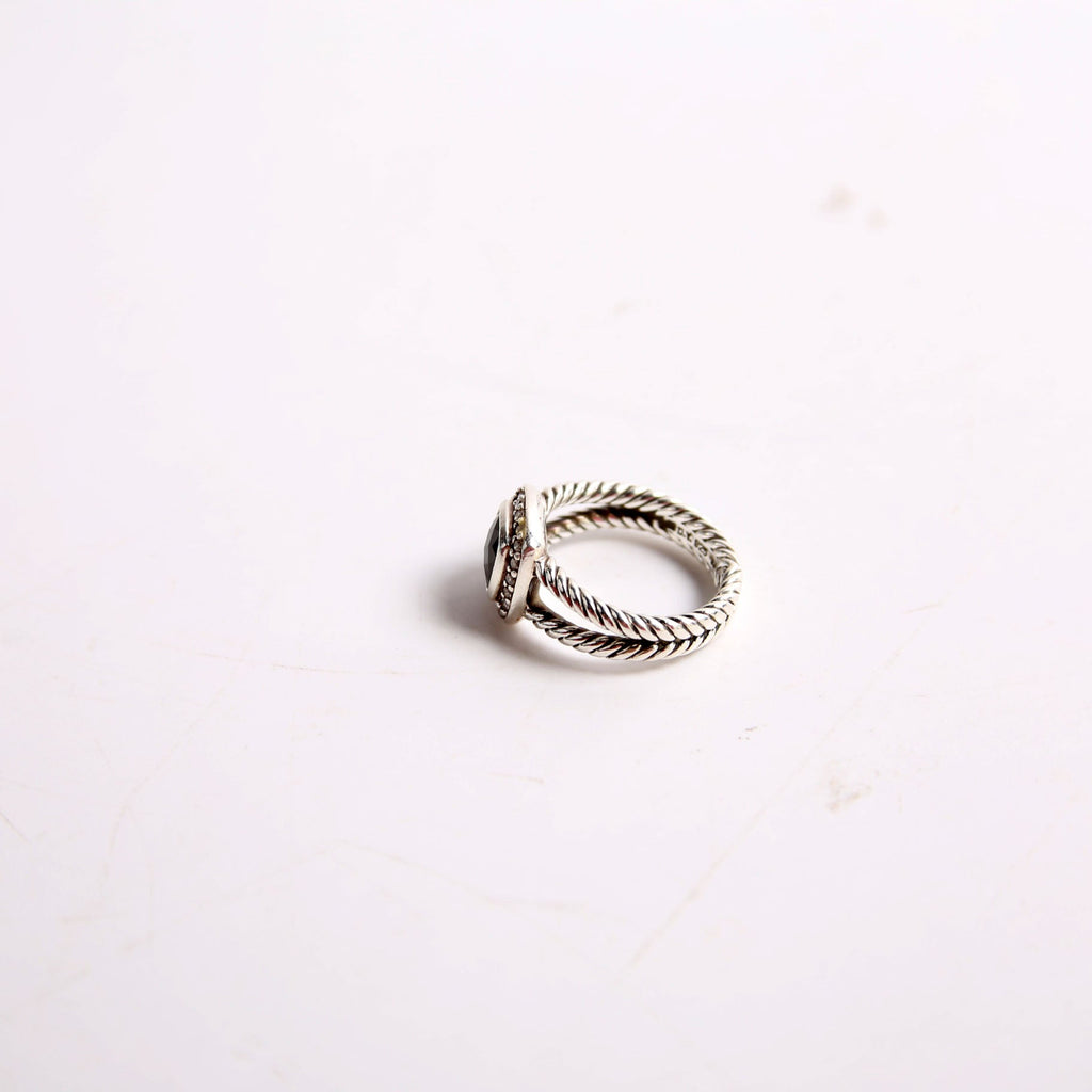Petite Albion 925/Onyx/Diamonds Size 7