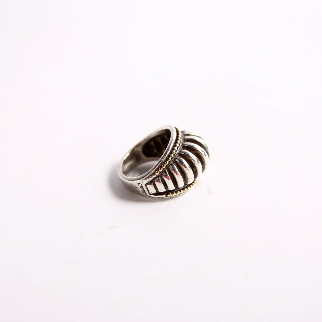 Caviar Wide Fluted Band Size 8