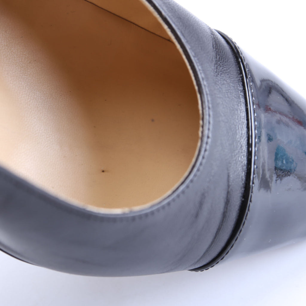 CC Cap Toe Block Heels Size 39.5 Black