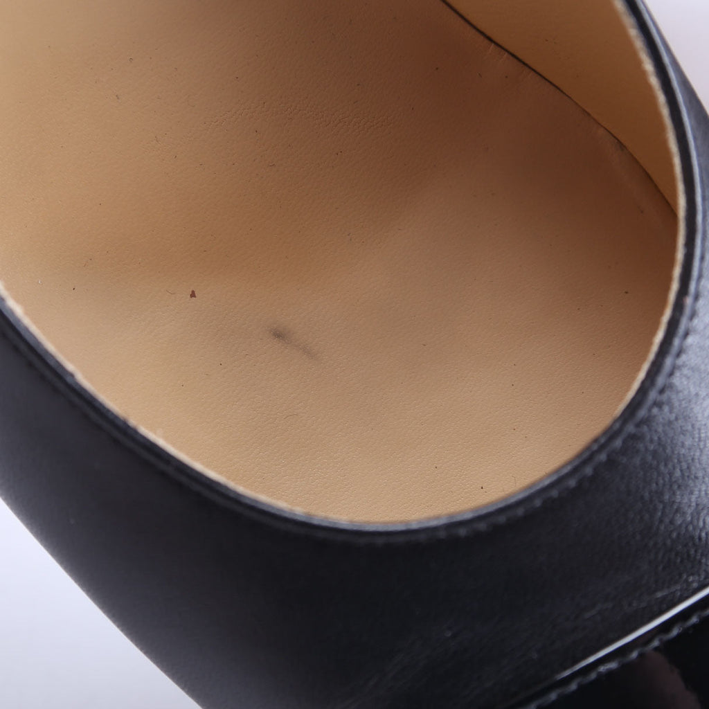 CC Cap Toe Block Heels Size 39.5 Black