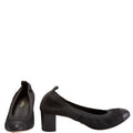 CC Scrunch Block Heels 39.5 Black