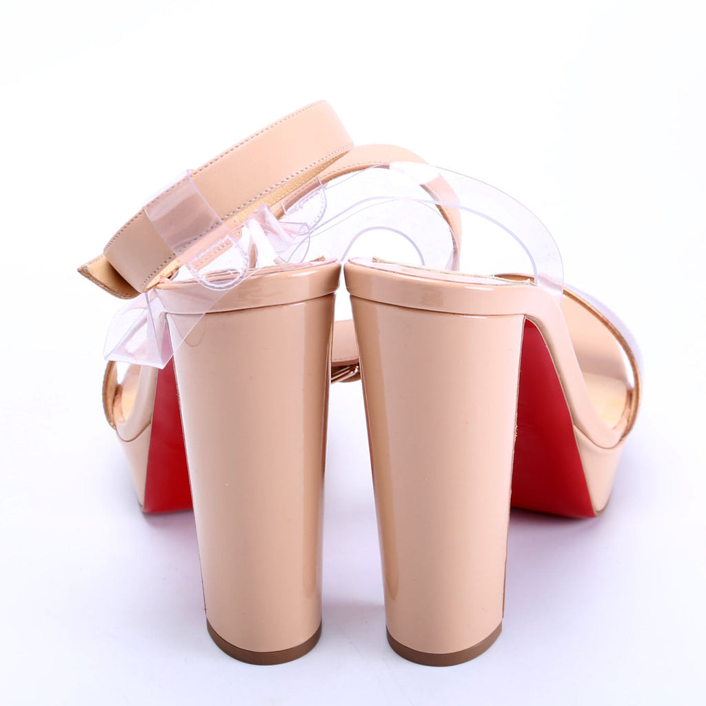 Cherry Sandal 140MM Patent Sandals Size 38 Nude