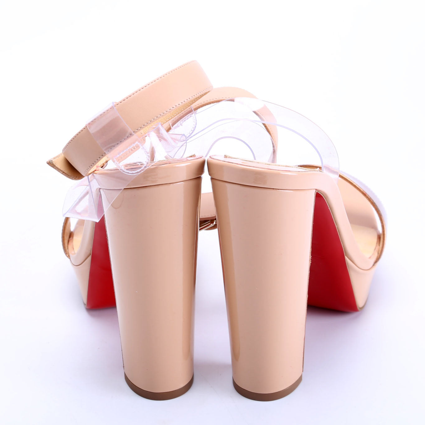 Cherry Sandal 140MM Patent Sandals Size 38 Nude