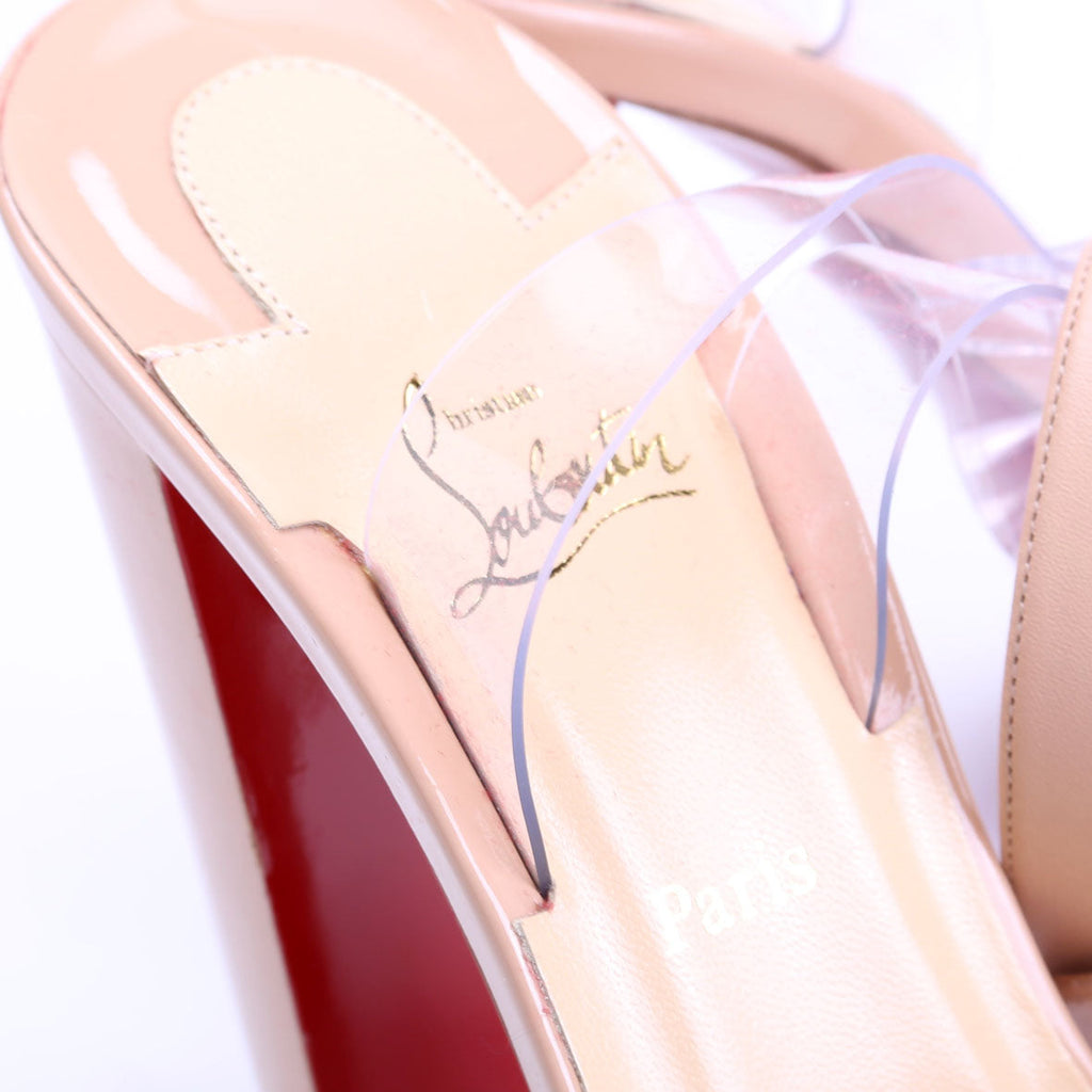 Cherry Sandal 140MM Patent Sandals Size 38 Nude