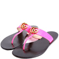 Marmont T-Strap Sandals Size 39.5 Neon Pink