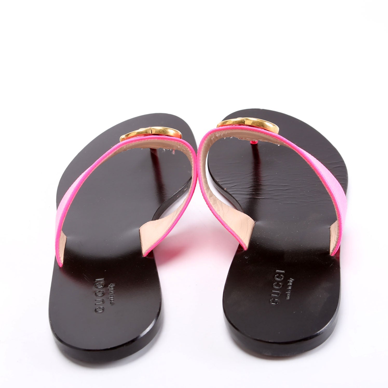 Marmont T-Strap Sandals Size 39.5 Neon Pink