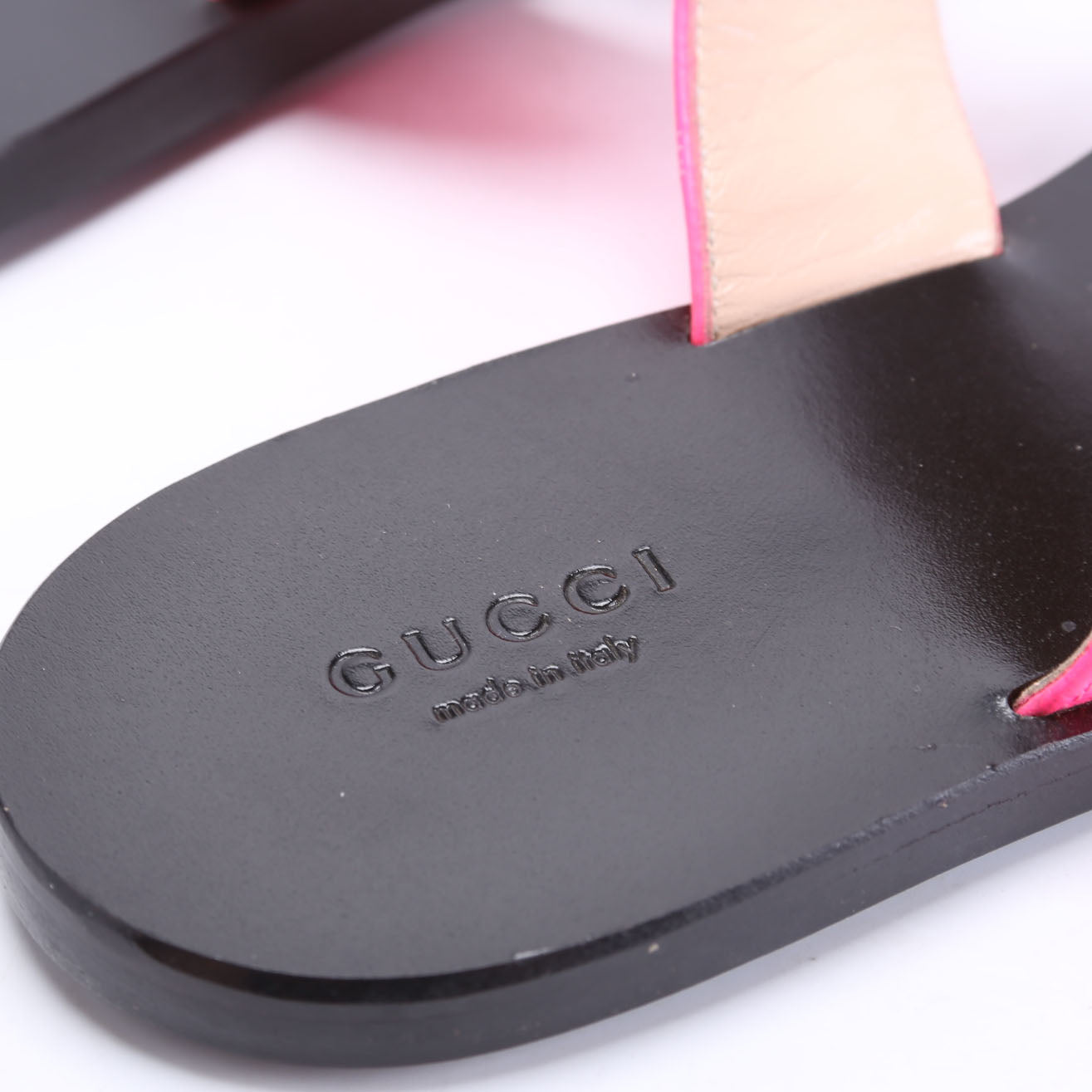 Marmont T-Strap Sandals Size 39.5 Neon Pink