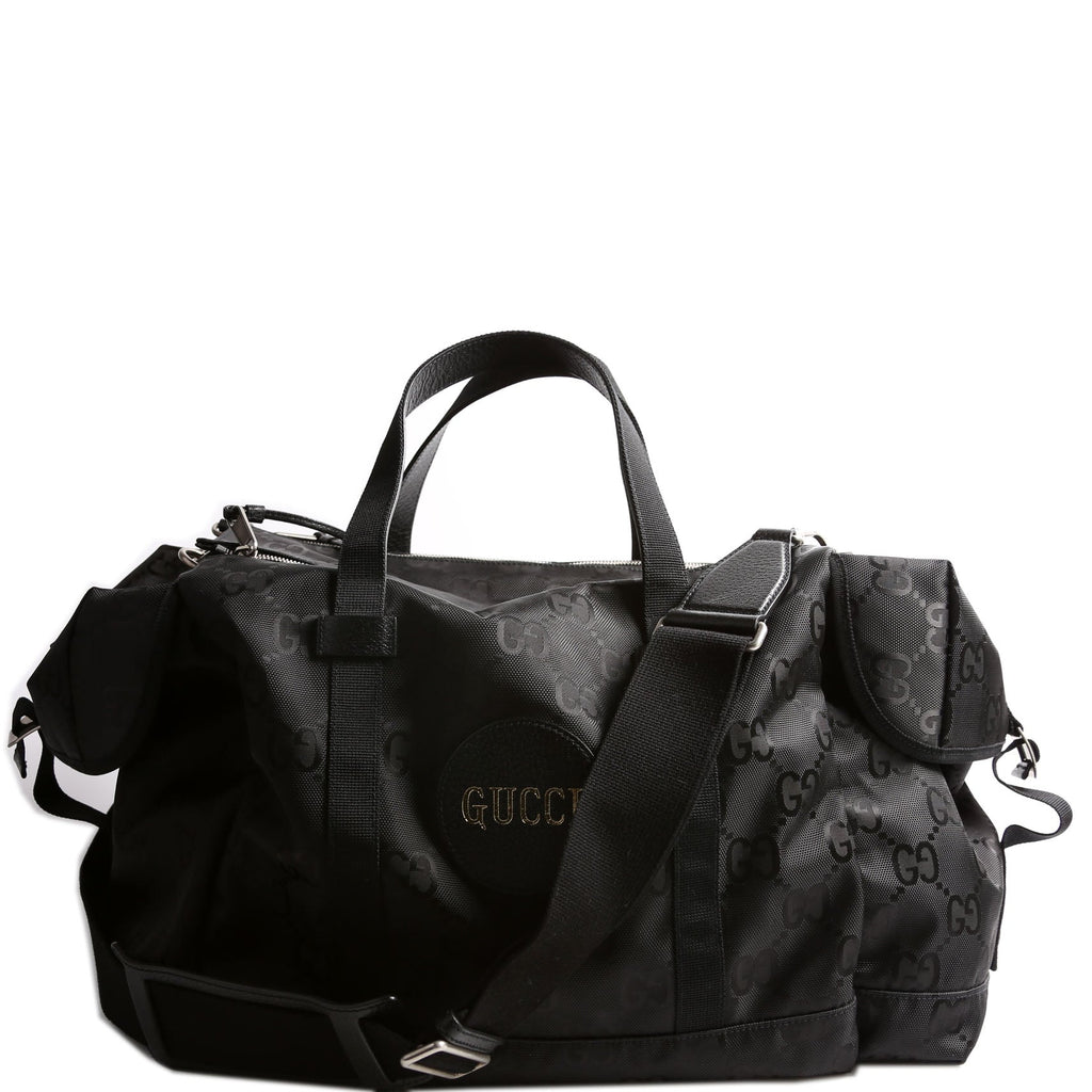 630350 GG Nylon Off The Grid Duffle Bag Black