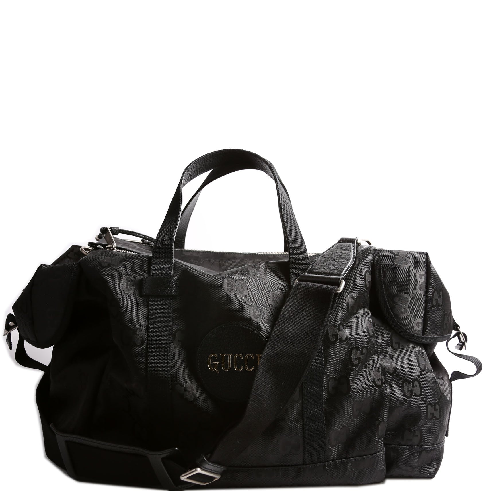 630350 GG Nylon Off The Grid Duffle Bag Black