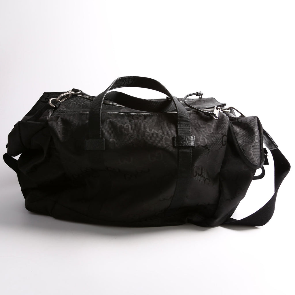 630350 GG Nylon Off The Grid Duffle Bag Black