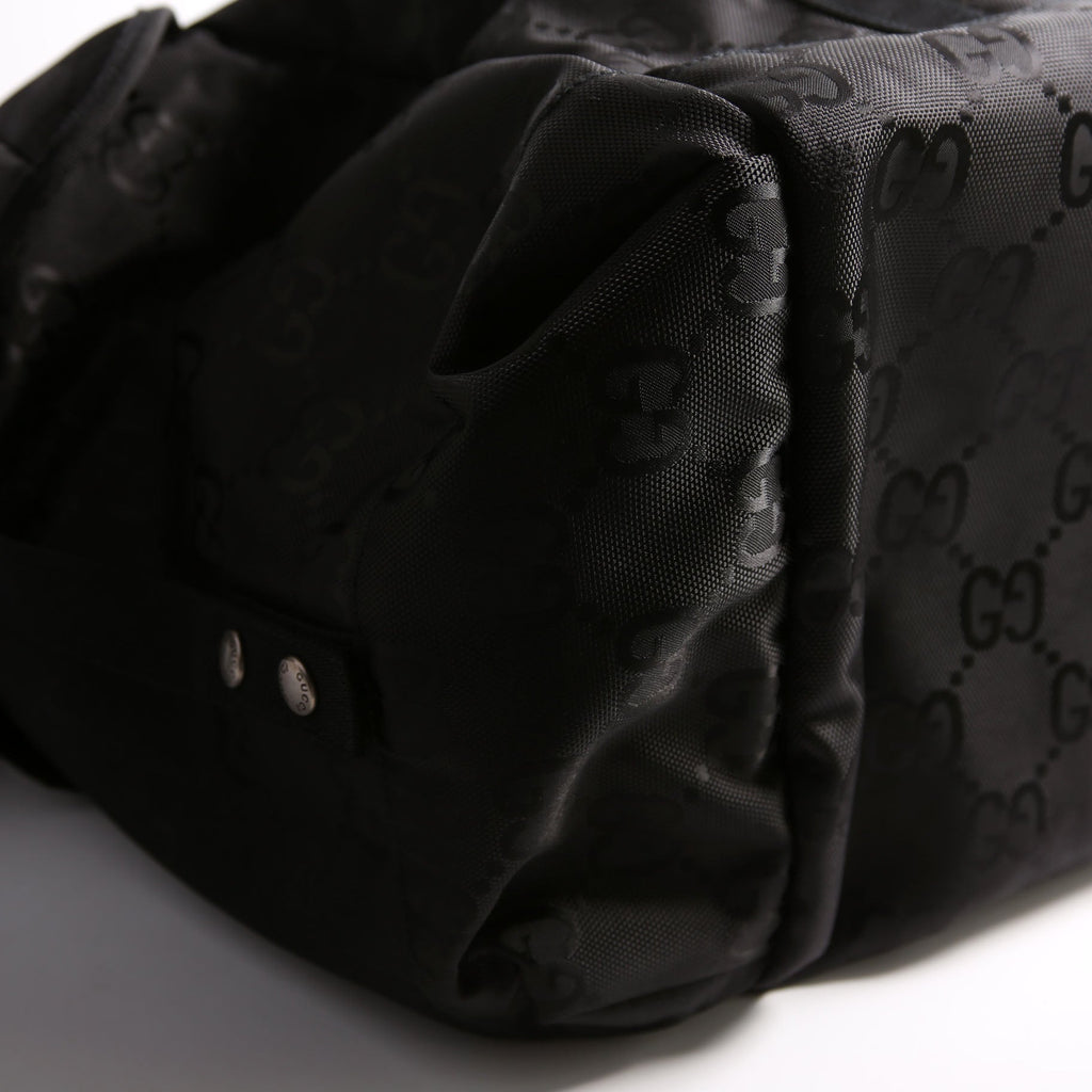 630350 GG Nylon Off The Grid Duffle Bag Black