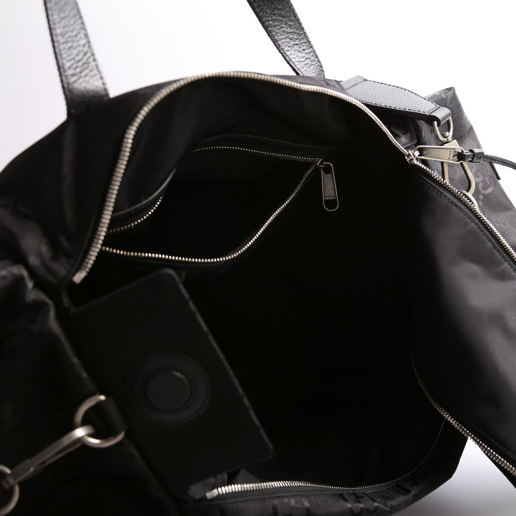 630350 GG Nylon Off The Grid Duffle Bag Black
