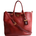 1BG865 Vitello Phenix Shopper Tote Red