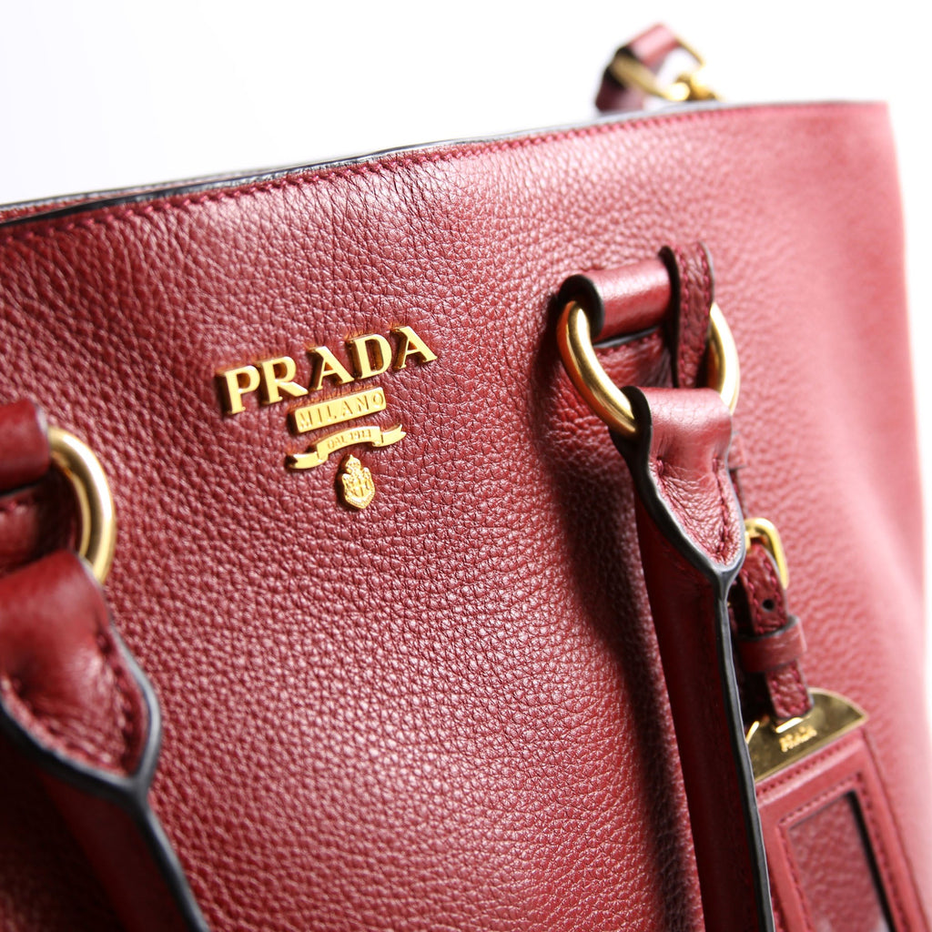 1BG865 Vitello Phenix Shopper Tote Red