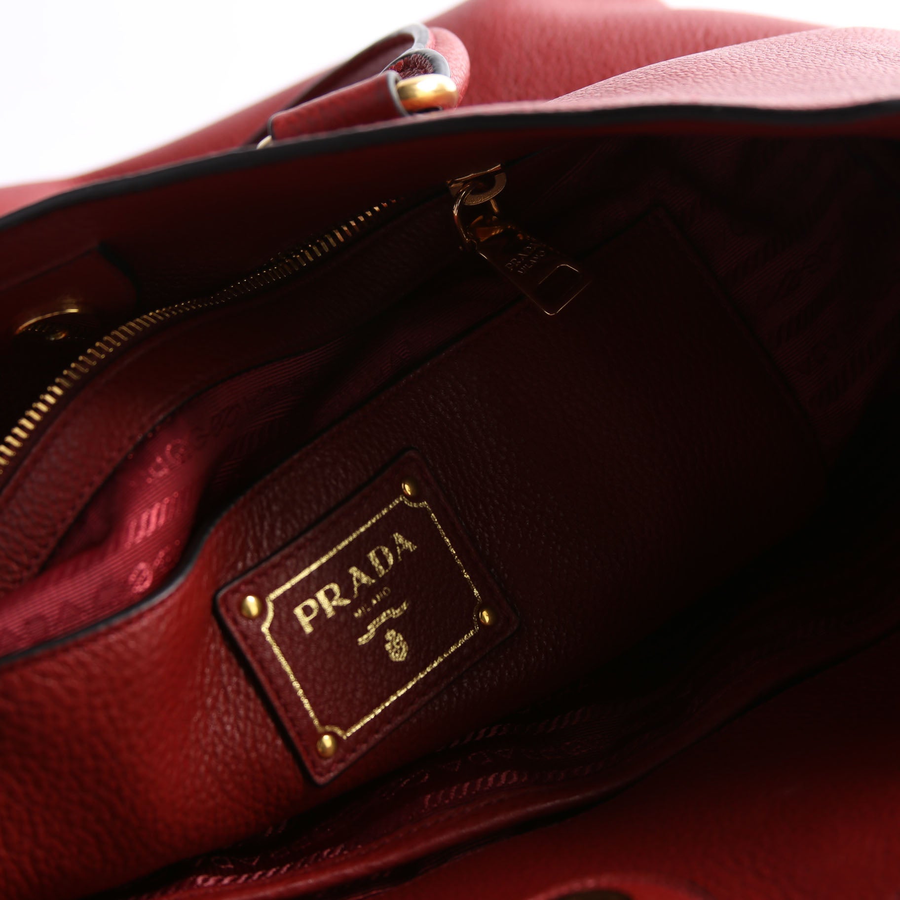 1BG865 Vitello Phenix Shopper Tote Red