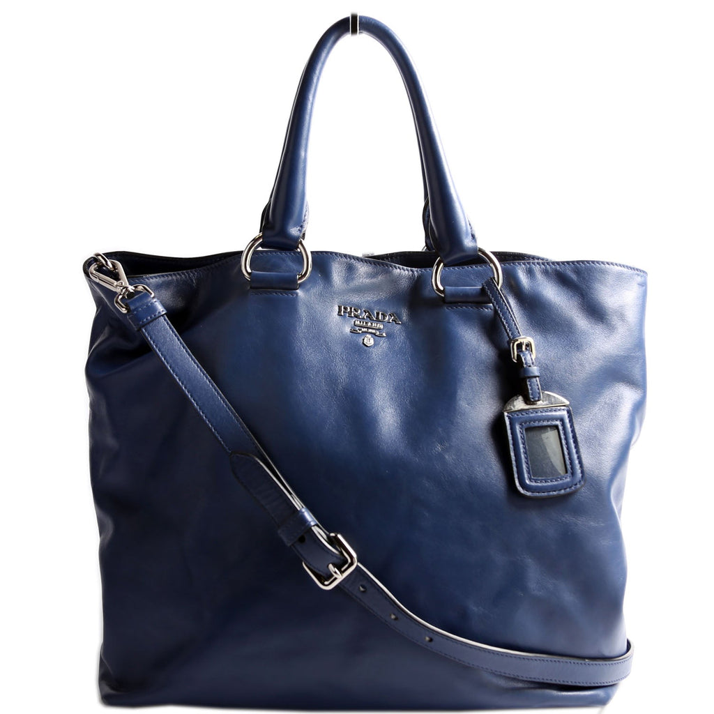 BN1713 Soft Calf Shopping Tote Blue