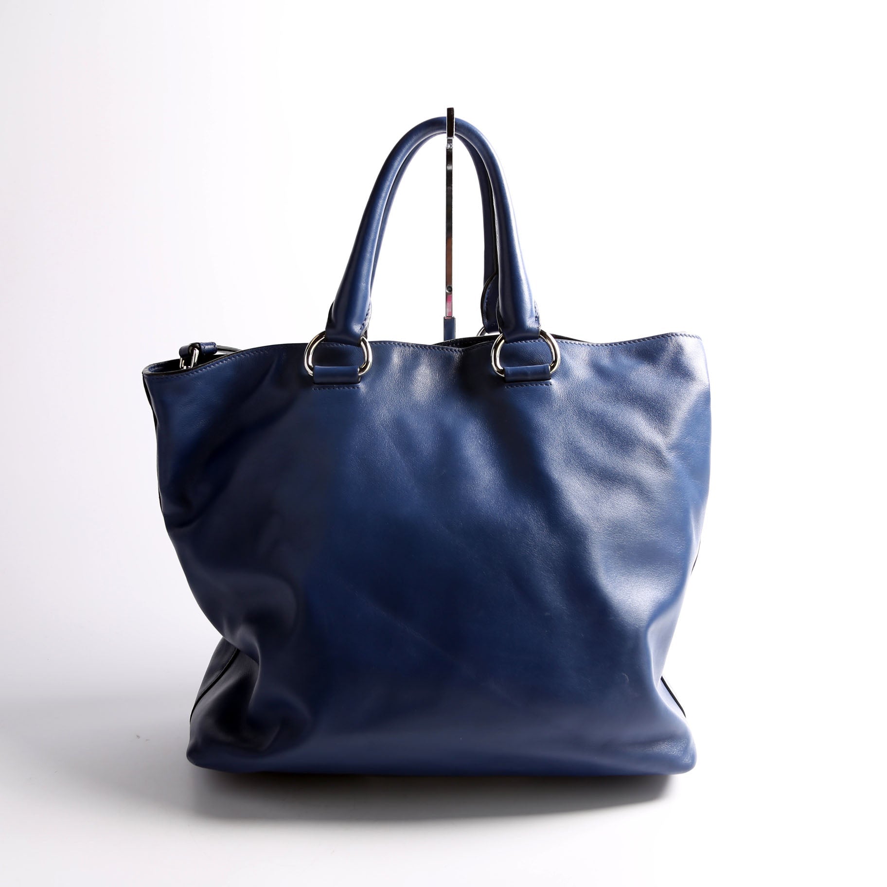 BN1713 Soft Calf Shopping Tote Blue