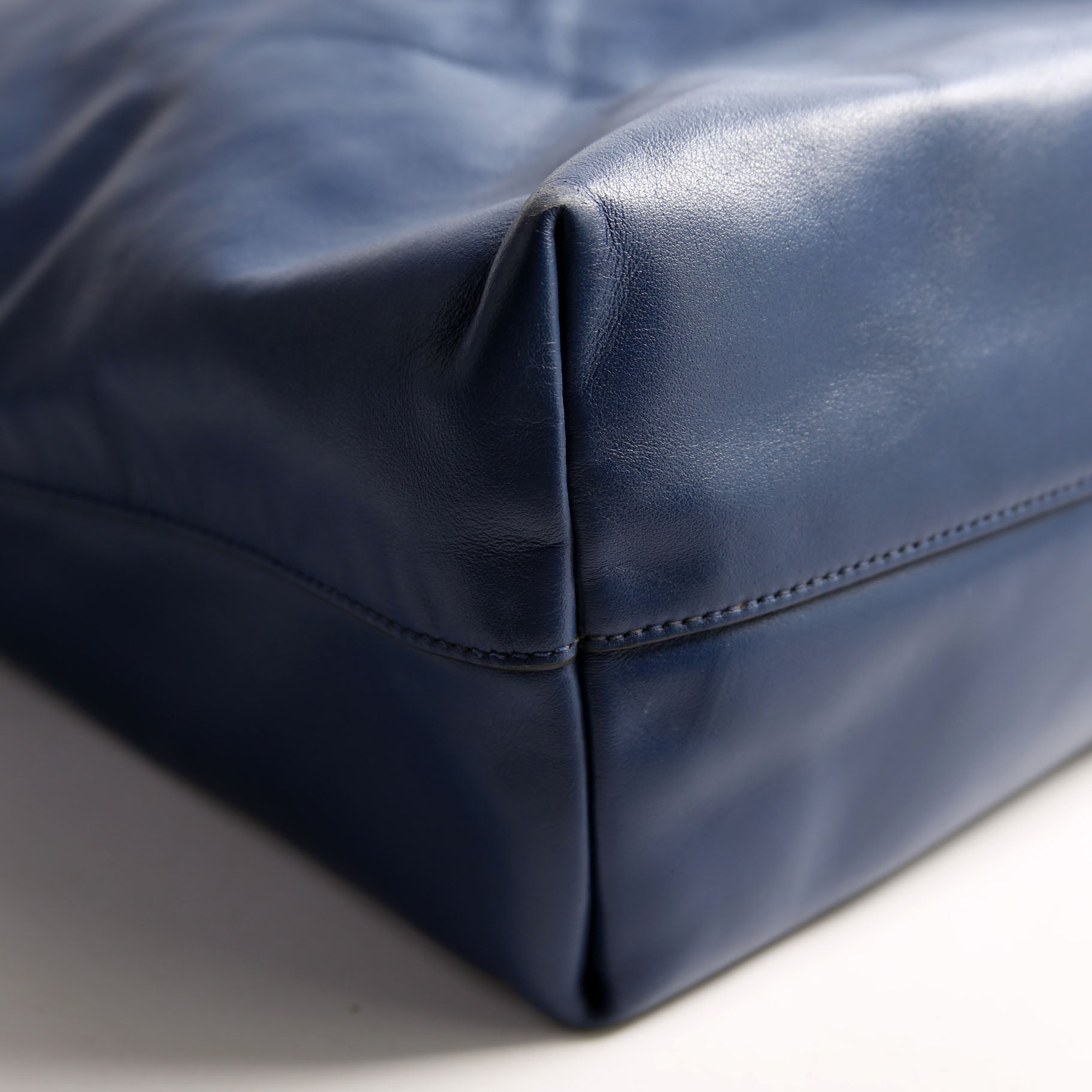 BN1713 Soft Calf Shopping Tote Blue