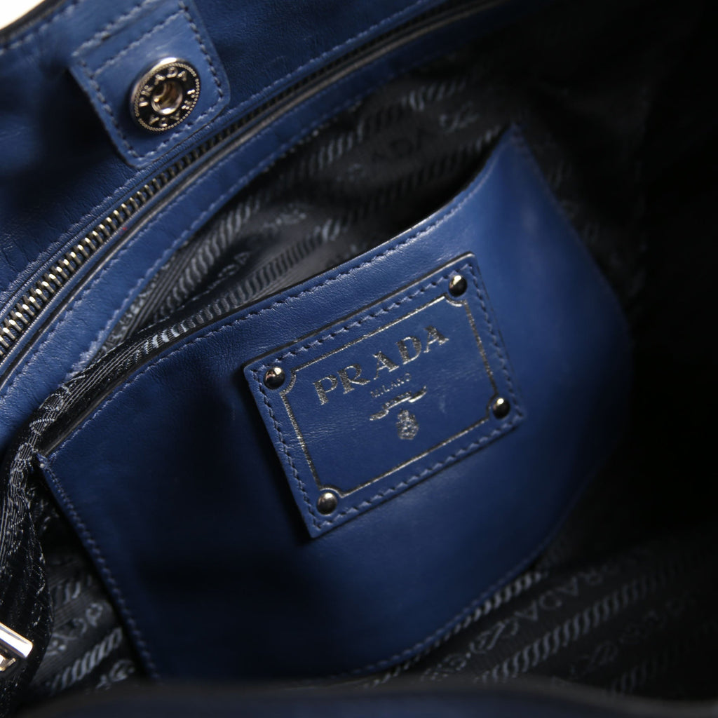 BN1713 Soft Calf Shopping Tote Blue