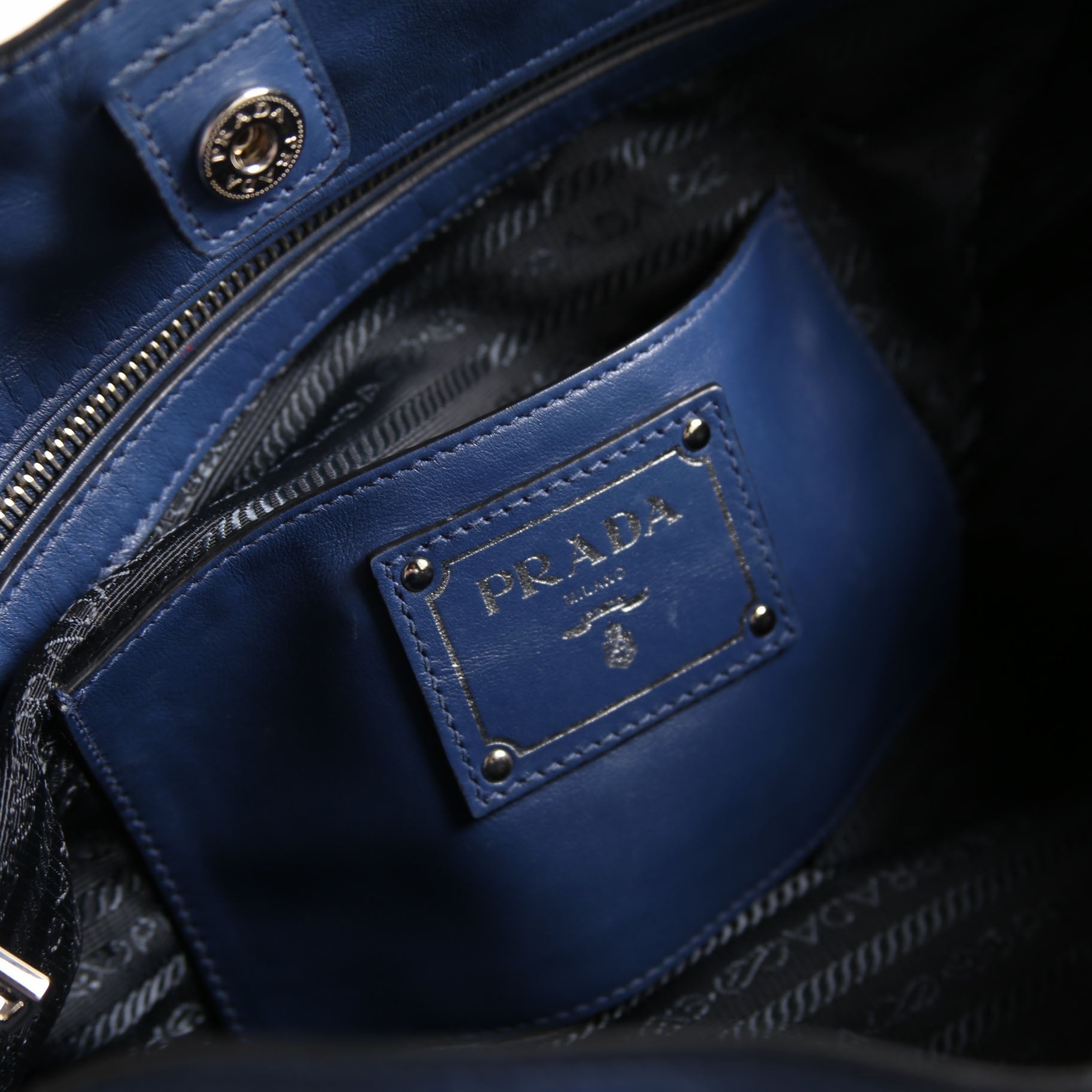 BN1713 Soft Calf Shopping Tote Blue