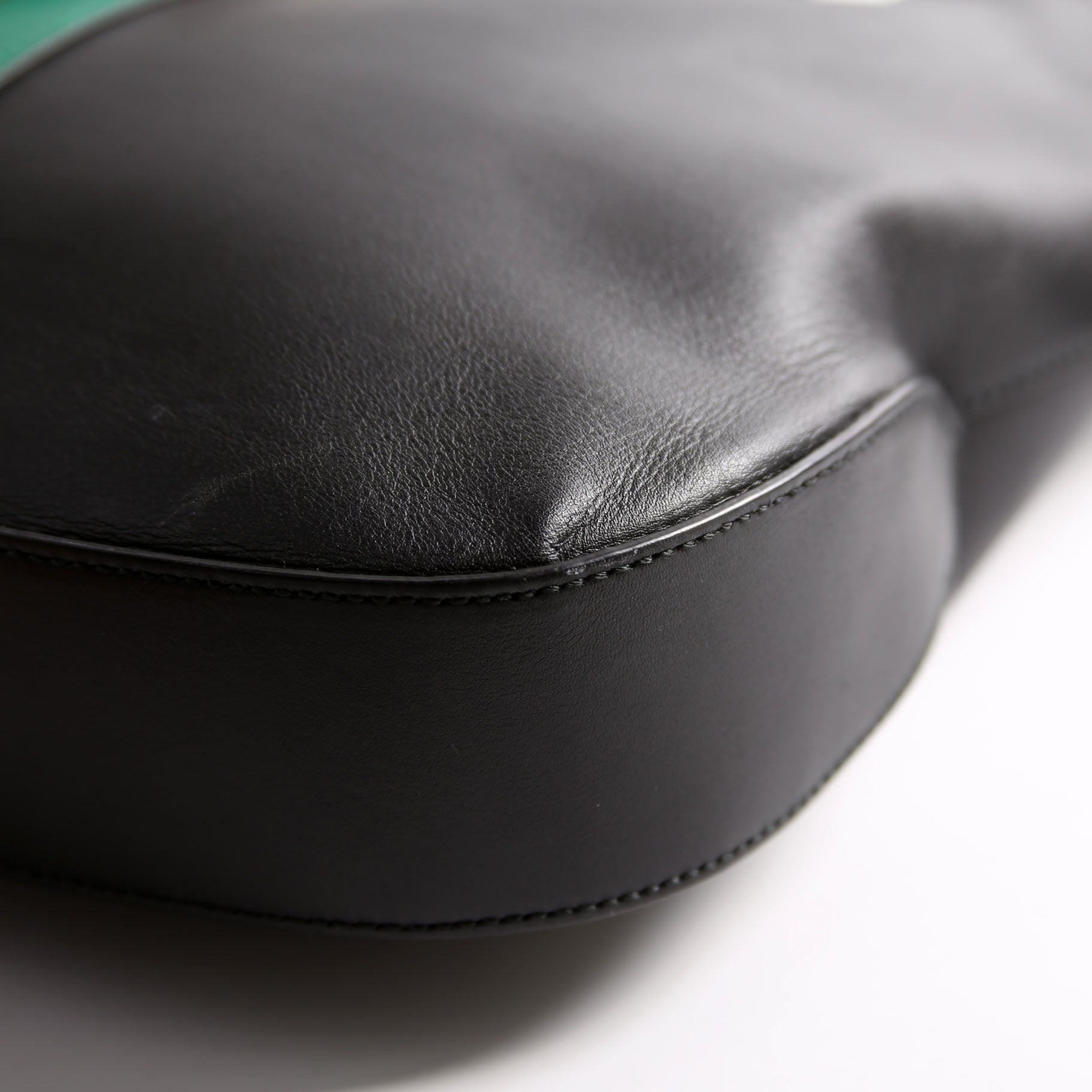 44687 Web Stripe Dionysus Leather Hobo Black