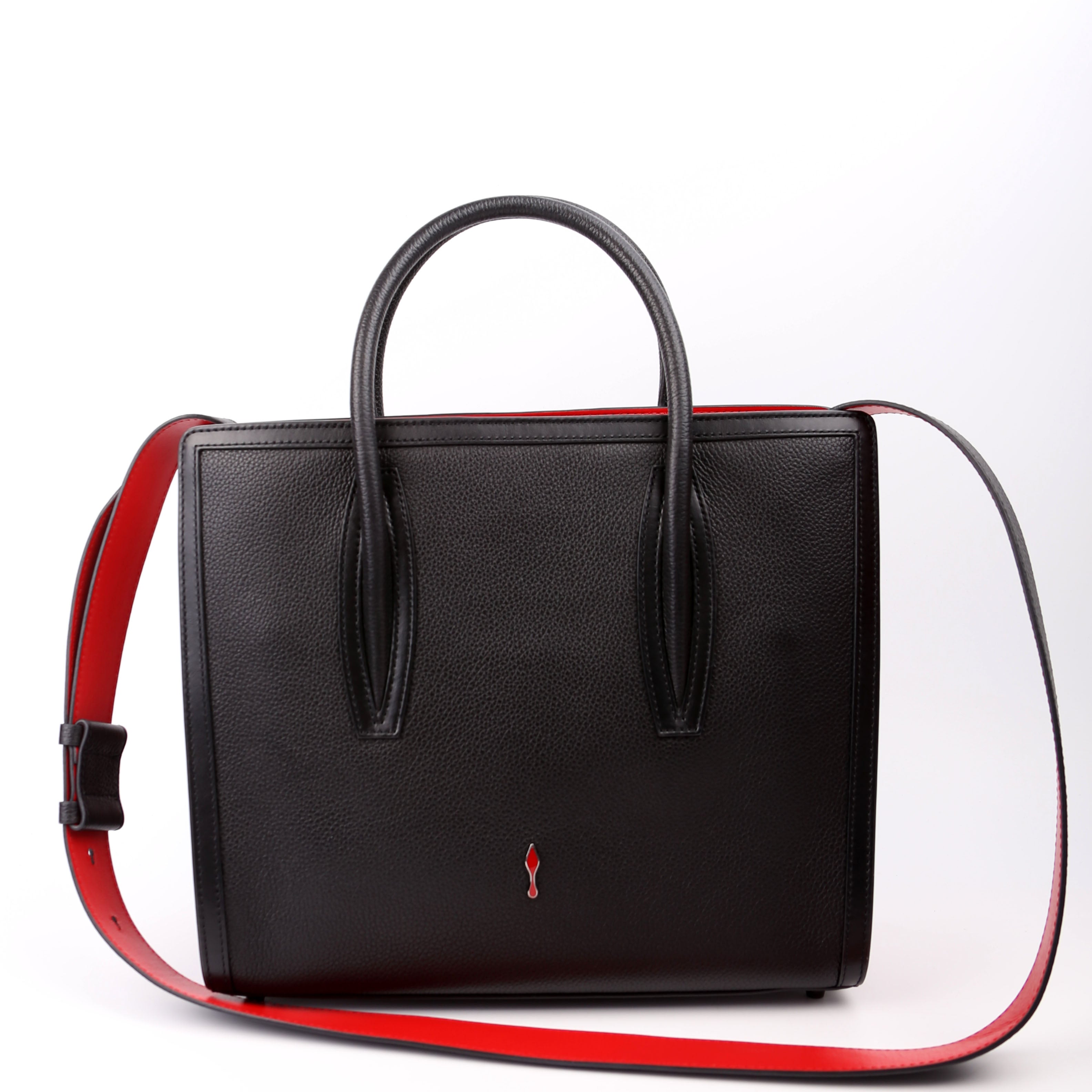 Paloma Medium Satchel Calfskin Spikes Black